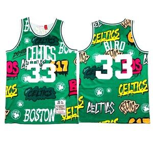 NBA Hardwood Classic Larry Bird Boston Celtics Mitchell & Ness grafiti Jersey